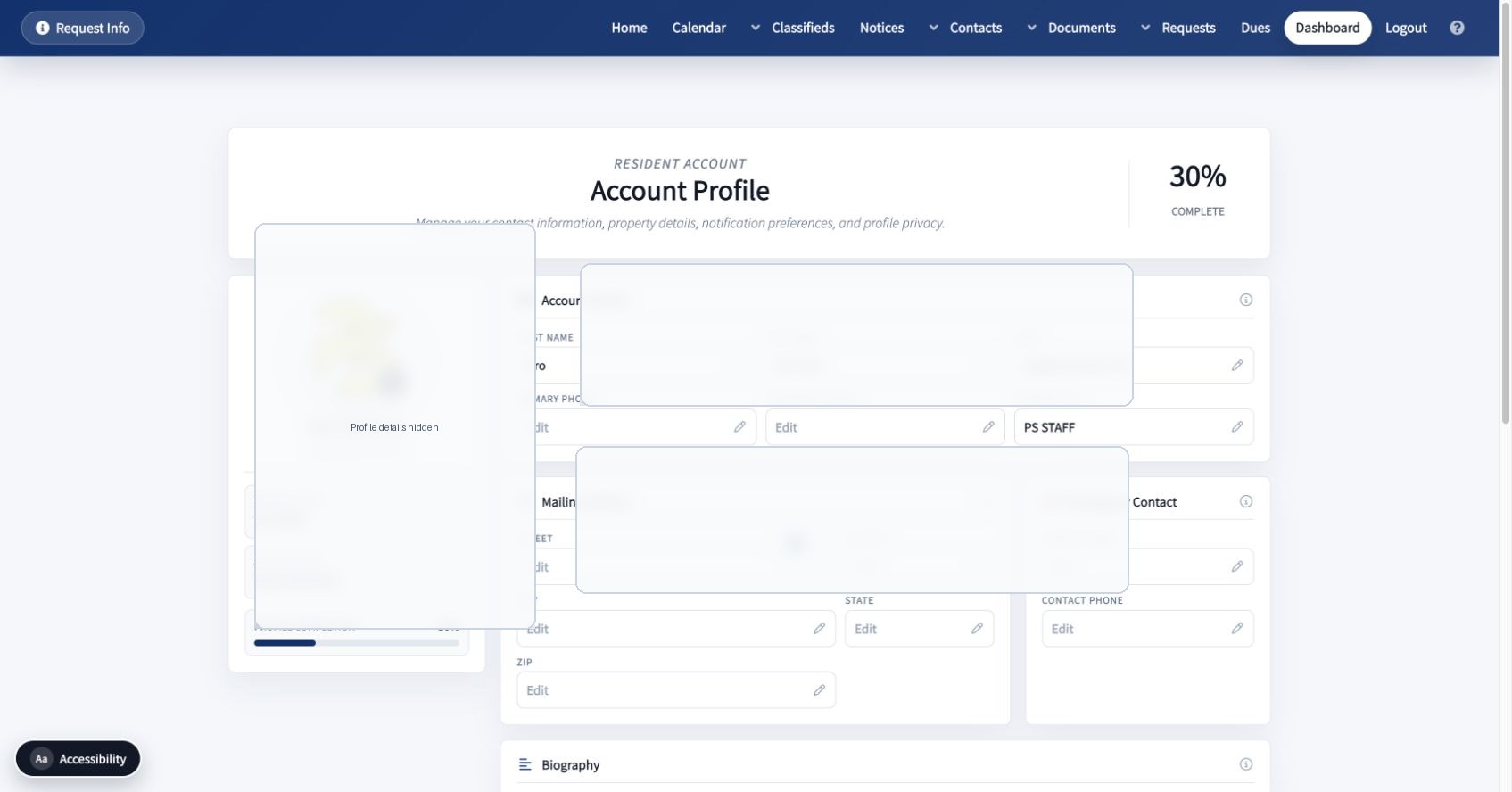 Manage Profile and Notifications screenshot